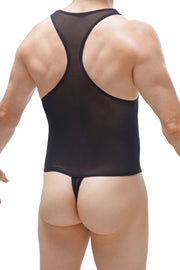 Bodysuit Thong Medis Net Black