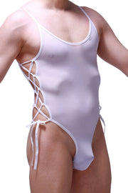 Body Lacets Plum White