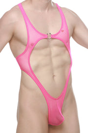 Bodythong Journy Mesh Neon Pink