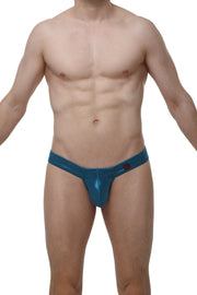 Cheeky Thong Satin Teal