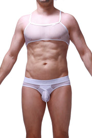 Micro Tank Top Mesh White