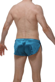 Shorts Snap Satin Teal