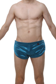 Shorts Snap Satin Teal