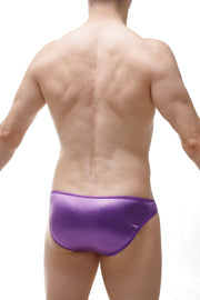 Crotchless Bikini Satin Purple